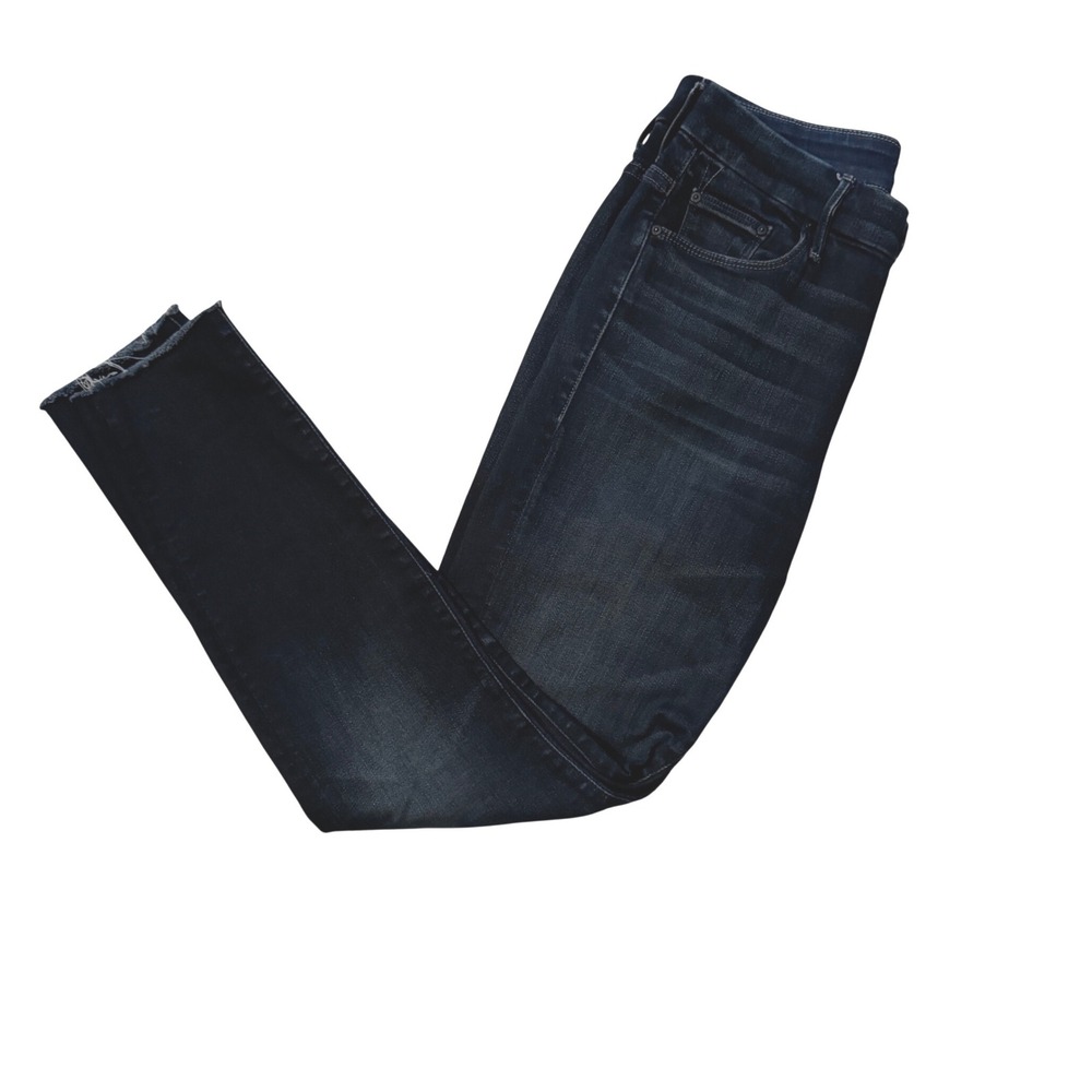 MOTHER HW Looker Ankle Fray Jeans —‎ Night Owl High Rise Skinny Sz 27